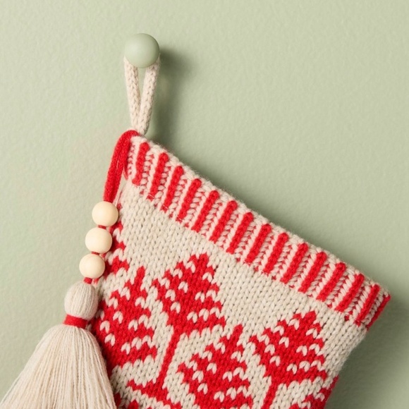 20" Tree Knit Stocking Red - Hearth & Hand Magnolia - Picture 3 of 12